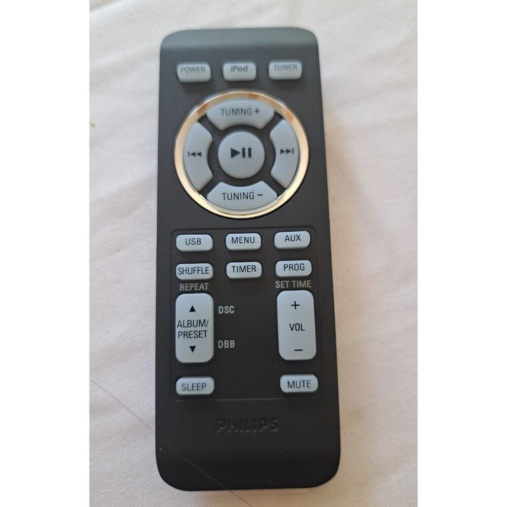 Philips DC912 Docking Entertainment System Remote Control‎ DC910 Black Gray